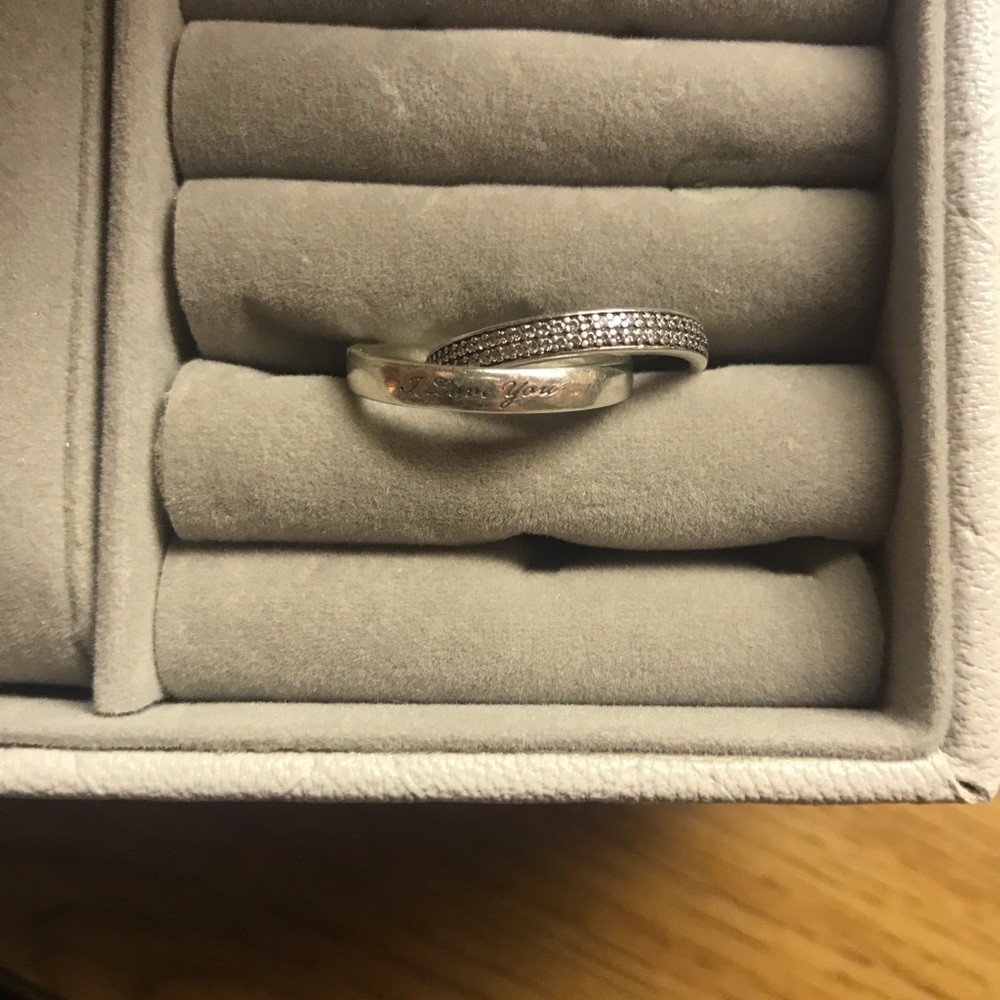 Pandora double locked I love you ring